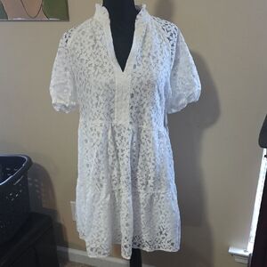 CeCe Ivory Lace Dress